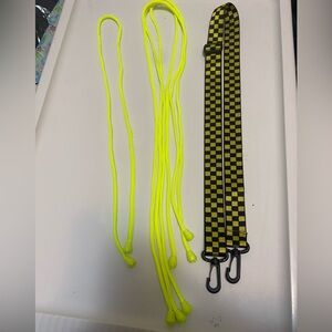 Yellow and Black Checkered Strap with Yellow Laces